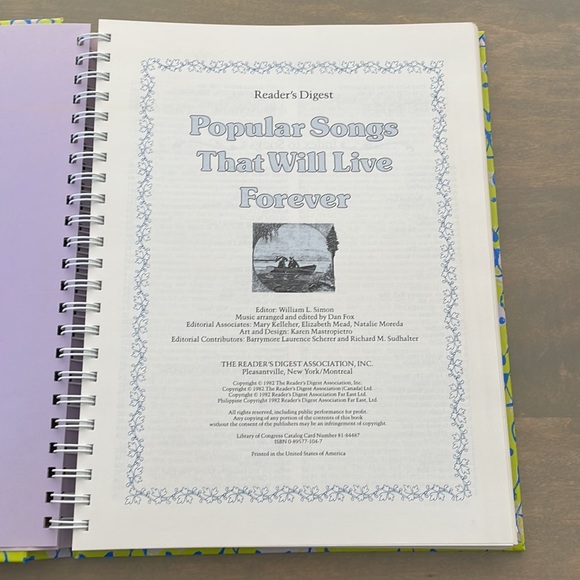 Readers Digest Popular Songs That Will Live Forever Songbook & Lyric Book - Picture 4 of 16
